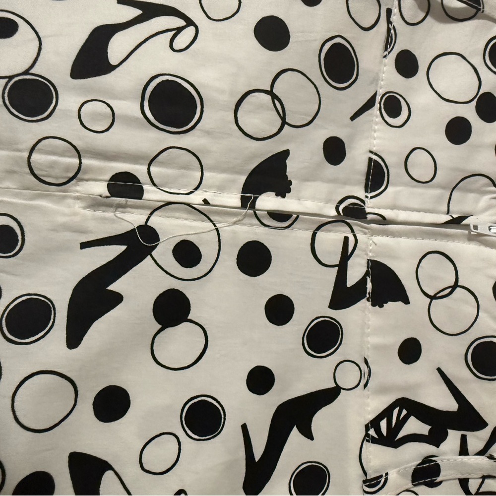 New York City Design Co. Black and White Knee-Length A-Line Skirt Size 12 - Picture 4 of 10